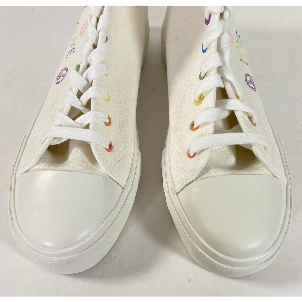 American Eagle Trust In Love High Top Sneakers Women Sz 10 Multicolor NWOT Read - Picture 5 of 16